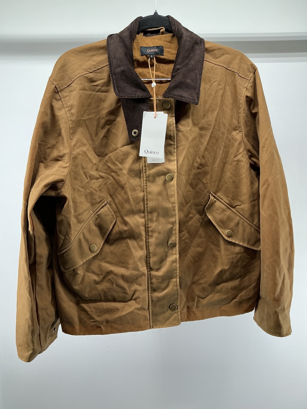 Organic Waxed Cotton Cropped Barn Jacket